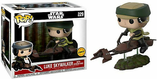 Funko Pop! Star Wars Luke Skywalker with Speeder Bike #229 Chase