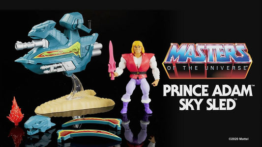 Masters of the Universe Origins Prince Adam and Sky Sled MOTU