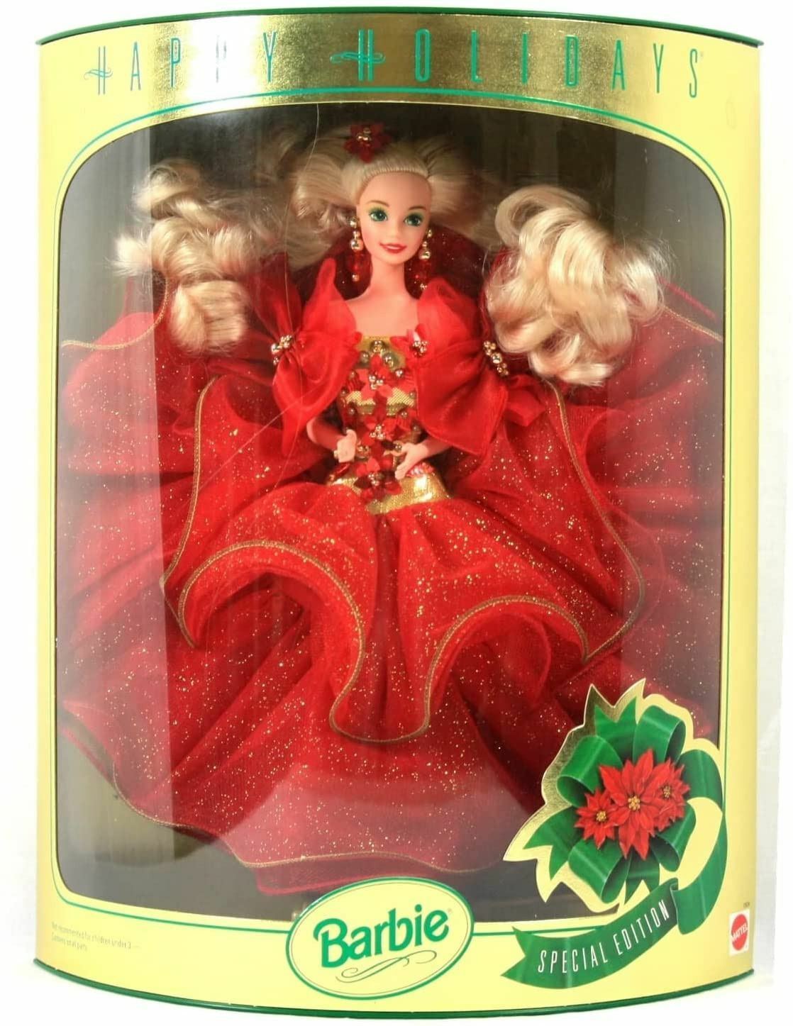 1993 Happy Holidays Blonde Barbie Doll Special Edition
