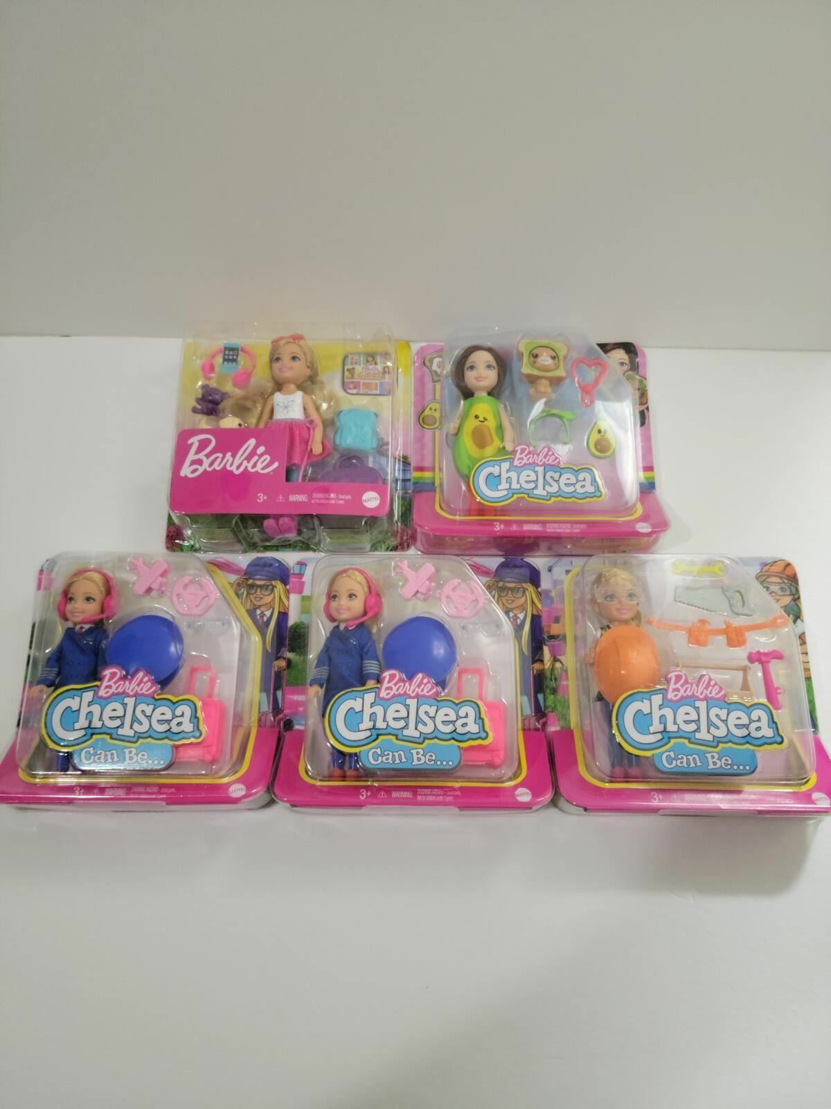 Lot of 5 BARBIE CHELSEA CAN BE DOLLS