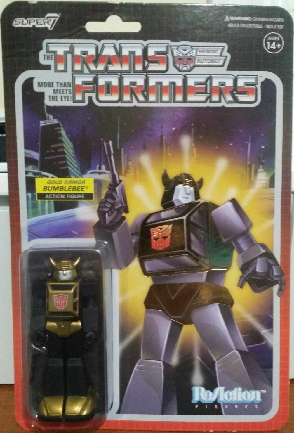 Super 7 Funko Transformers ReAction Gold Armor Bumblebee Target Exclusive!!!!