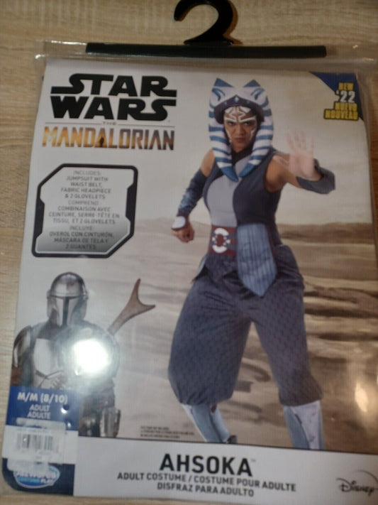 Star Wars AHSOKA Costume Adult Halloween Mandalorian Cosplay Disney M 8/10