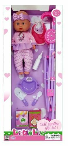 LITTLE LUV BABYDOLL & STROLLER GIFT SET