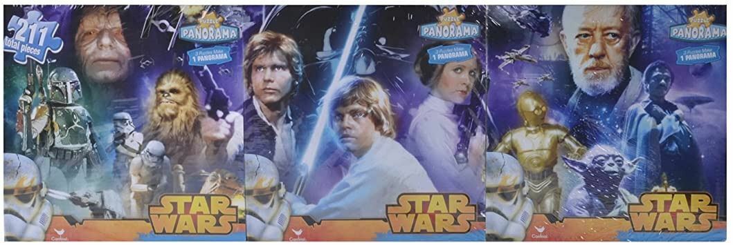 Star Wars 3 Pack Jigsaw Puzzles Panorama 211 Pieces